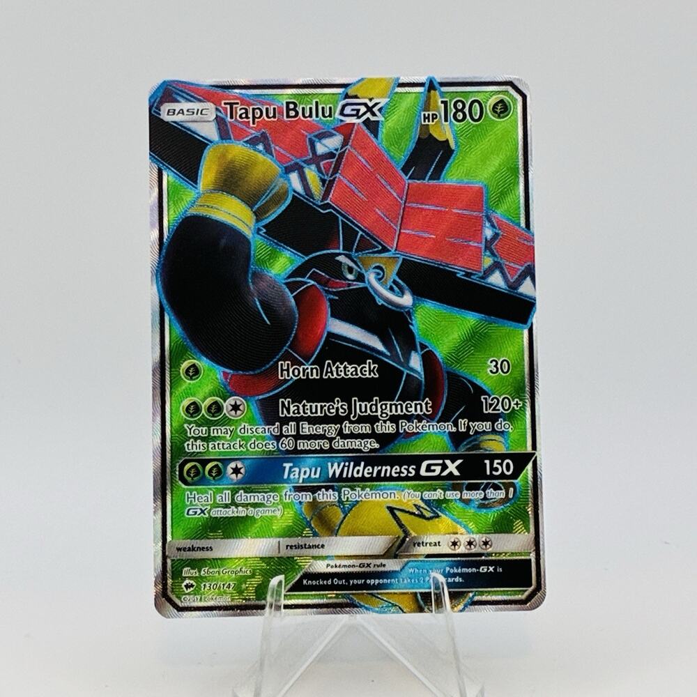 Tapu Bulu GX 130/147 - 2017 Ultra Rare Pokemon Burning Shadows Holo NM